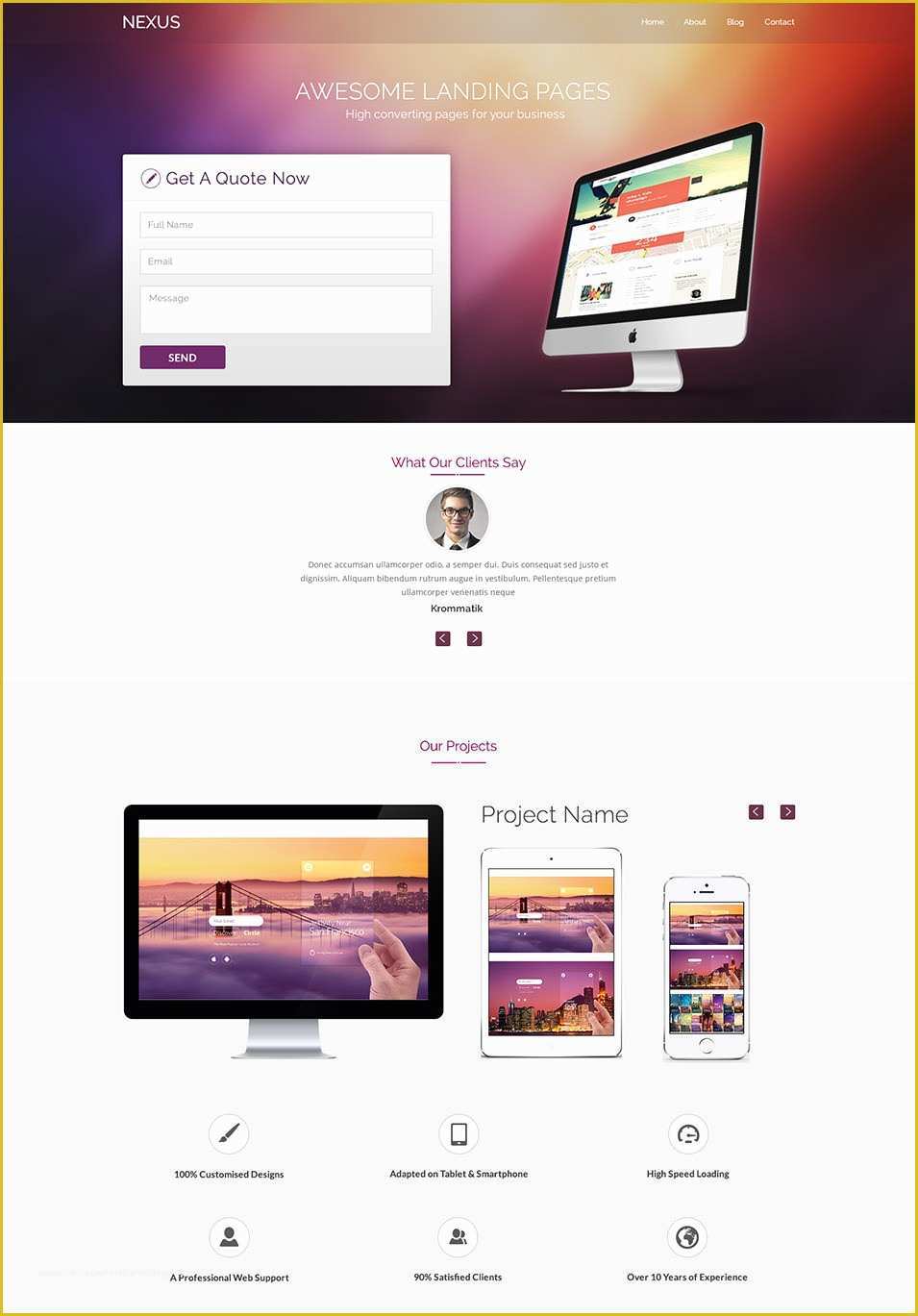 Free Landing Page Templates Of Landing Page Template – 90 Free Psd format Download