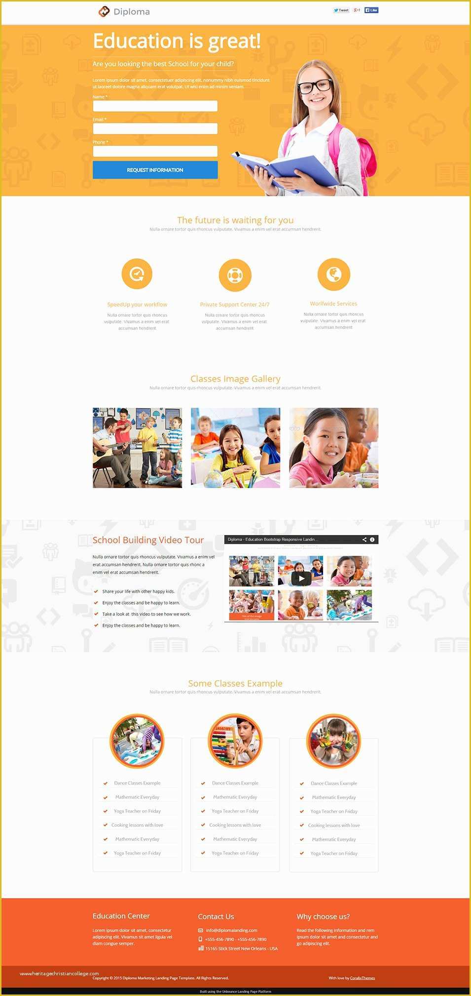 Free Landing Page Templates Of top University Landing Page Templates