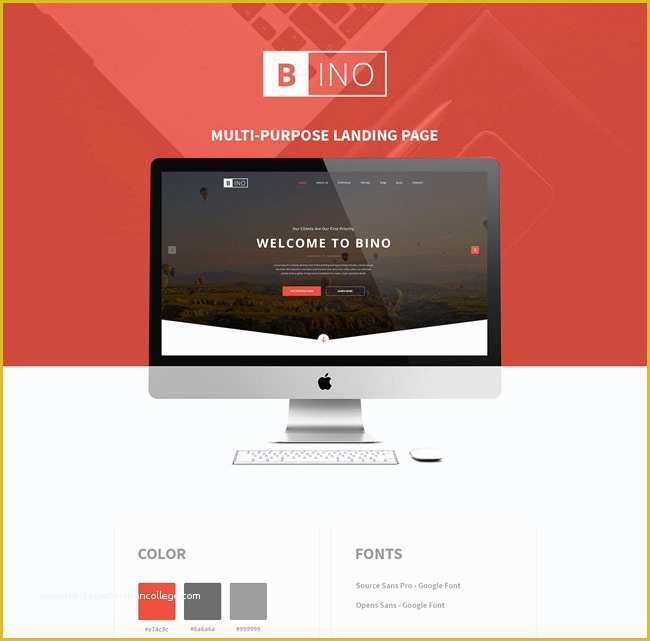 Free Landing Page Templates Wordpress Of Bino Free Landing Page Psd Template