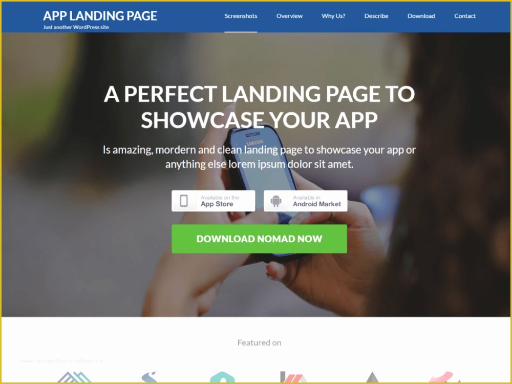 Free Landing Page Templates Wordpress Of Download Free App Landing Page theme Justfreewpthemes