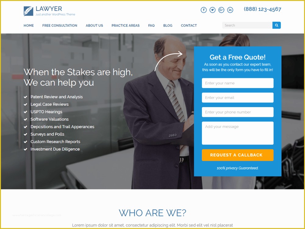 Free Landing Page Templates Wordpress Of Download Free Lawyer Landing Page Wordpress theme