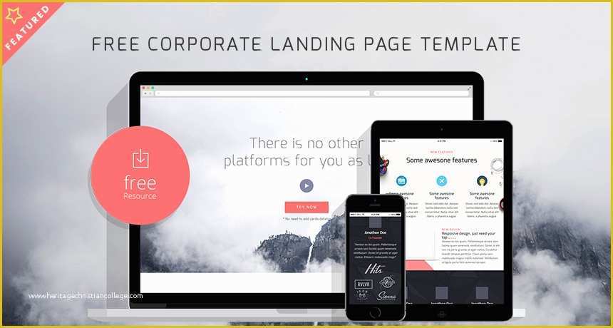 Free Landing Page Templates Wordpress Of Free Corporate Landing Page HTML Template