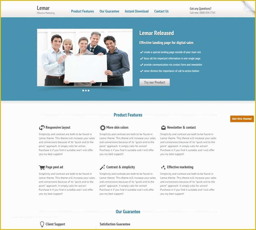 Free Landing Page Templates Wordpress Of Lemar Free Landing Product Template