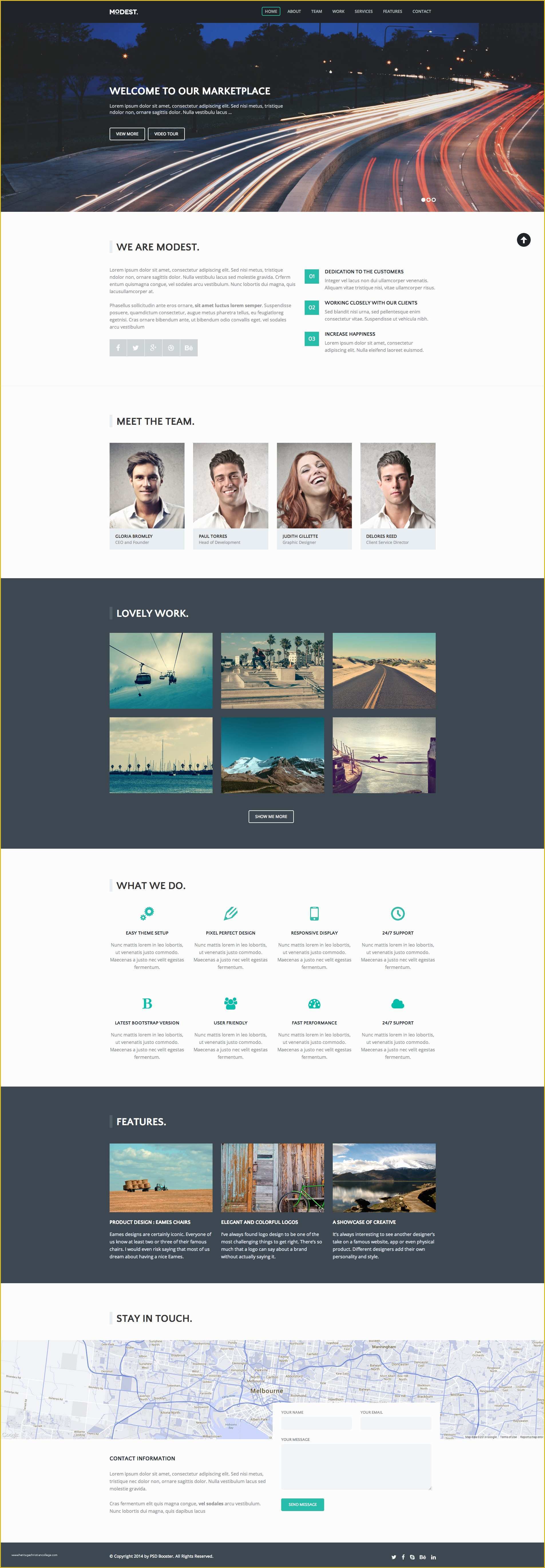 Free Landing Page Templates Wordpress Of Modest – Landing Page Free HTML Template