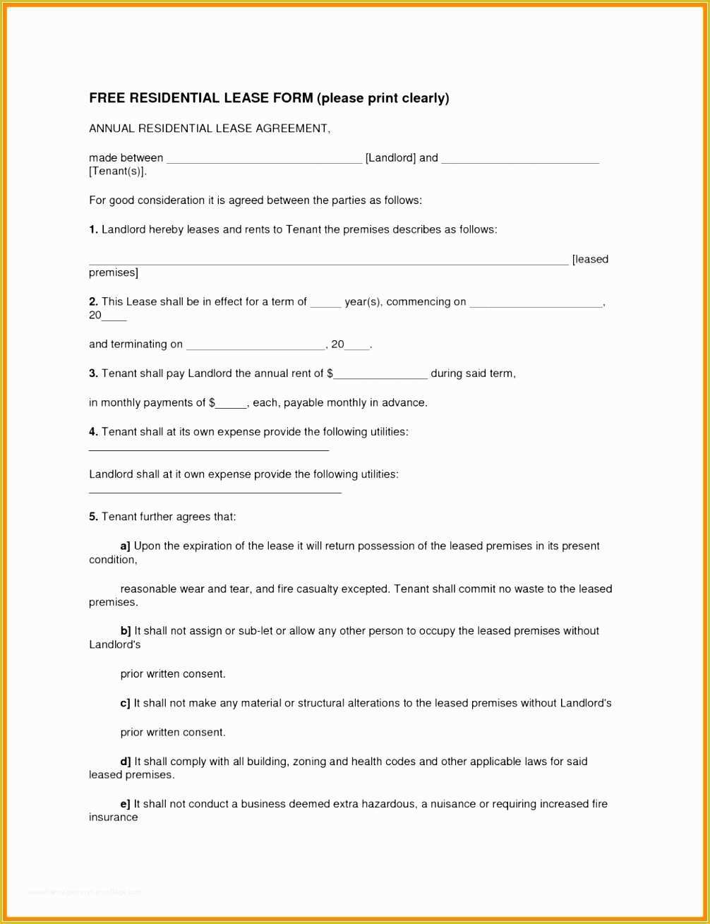 Free Landlord Lease Agreement Template Of 7 Tenant Landlord Agreement Template Ooaew