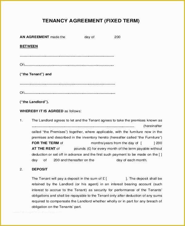 Free Landlord Lease Agreement Template Of 8 Sample Tenant Agreement forms Sample Example format