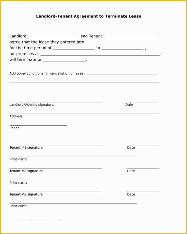 Free Landlord Lease Agreement Template Of Free Printable Black and White Pdf form Landlord