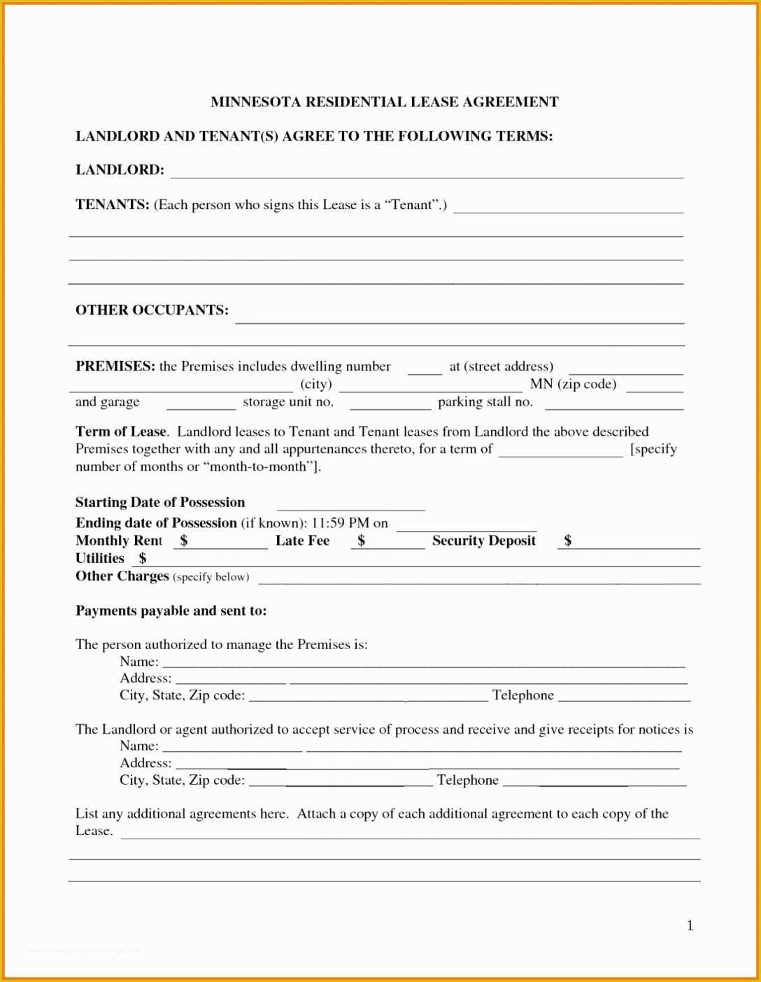 Landlord Tenant Form Landlord Sample Forms Gambaran