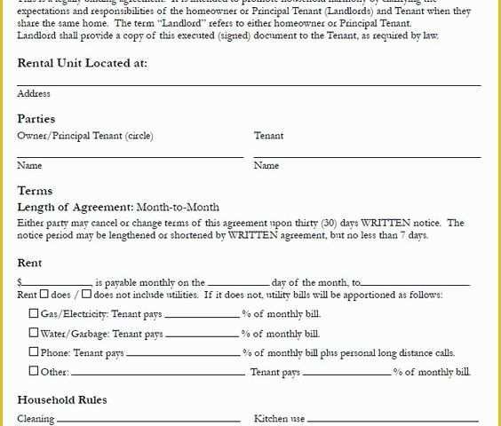 Free Landlord Lease Agreement Template Of Printable Sample Free Printable Rental Agreements form