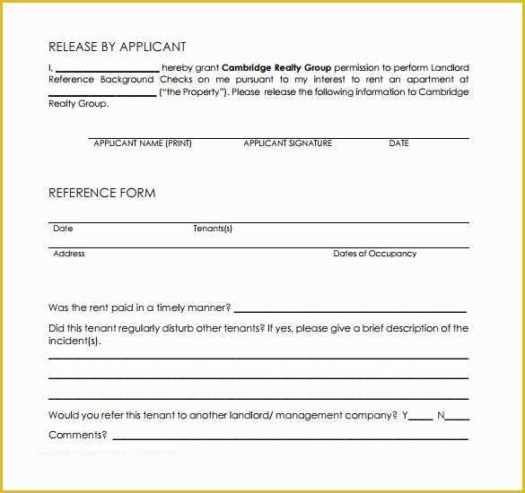 Free Landlord Templates Of 10 Landlord Reference Templates to Free Download