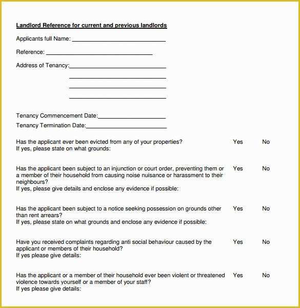 Free Landlord Templates Of 10 Landlord Reference Templates to Free Download