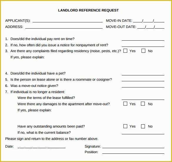 Free Landlord Templates Of 10 Landlord Reference Templates to Free Download