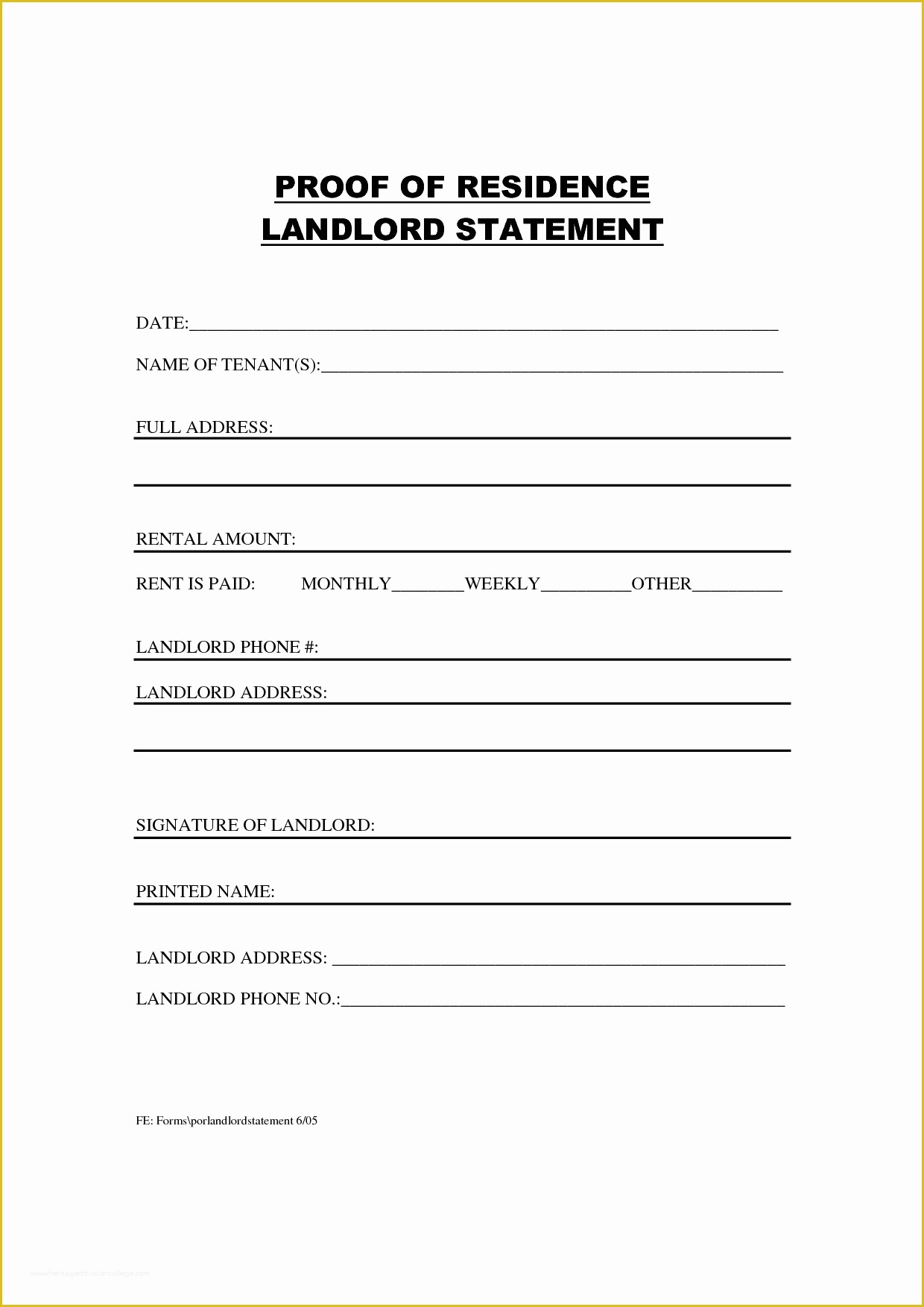 Free Landlord Templates Of Proof Of Residency Letter Google Search