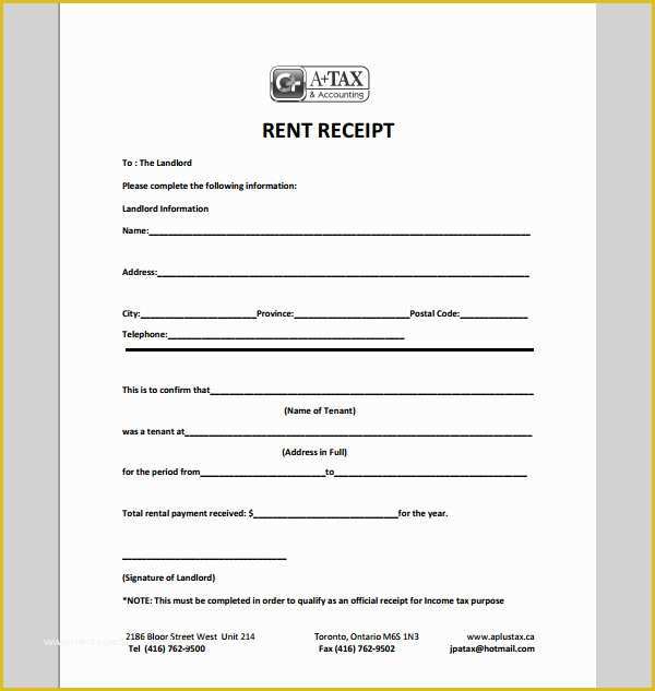 Free Landlord Templates Of Receipt Template for Landlord Example Of Landlord Receipt