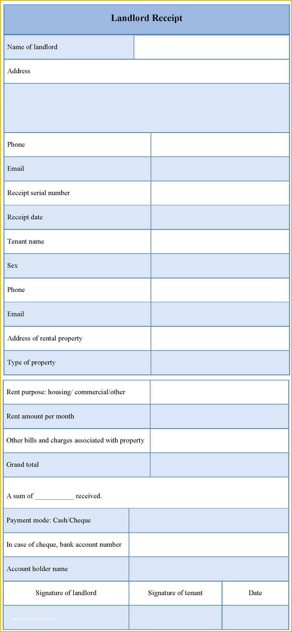 Free Landlord Templates Of Receipt Template for Landlord Example Of Landlord Receipt