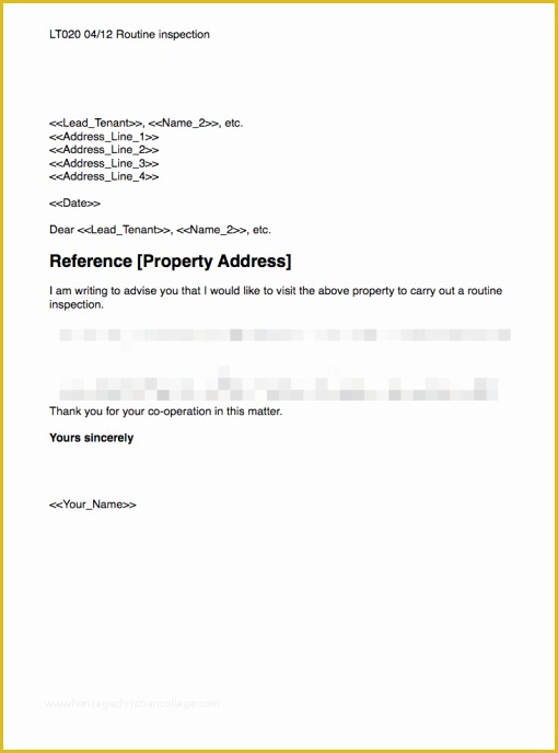 Free Landlord Templates Of Routine Inspection Template