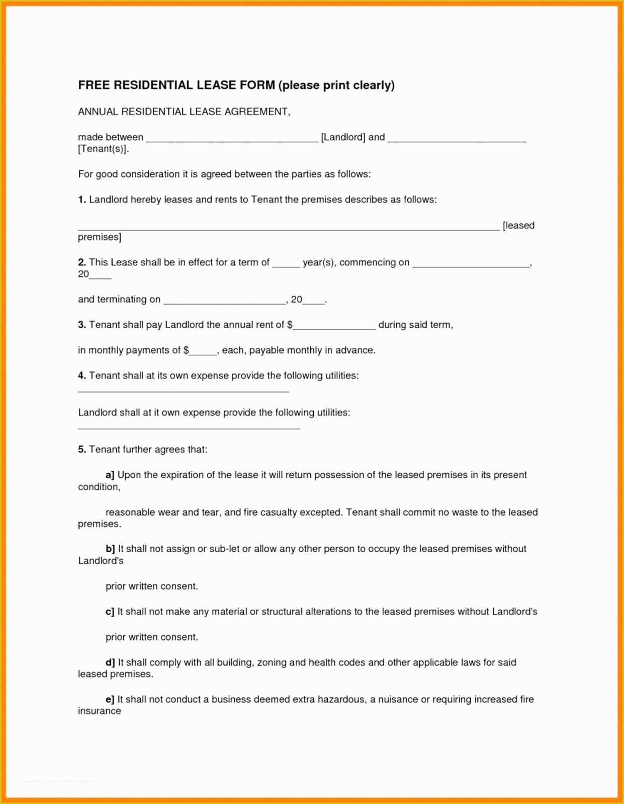 Free Landlord Templates Of Tenancy Agreement Templates In Word format Excel Template