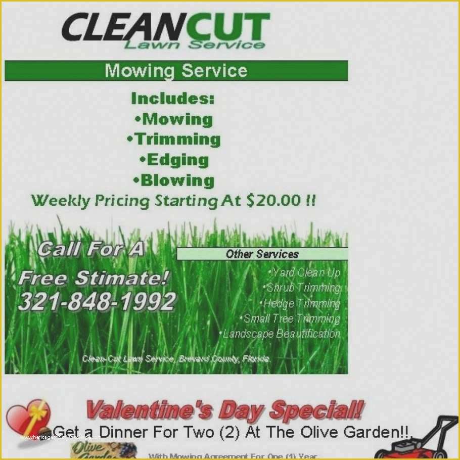 Free Landscaping Flyer Templates Of Best Free Lawn Care Service Flyer Template