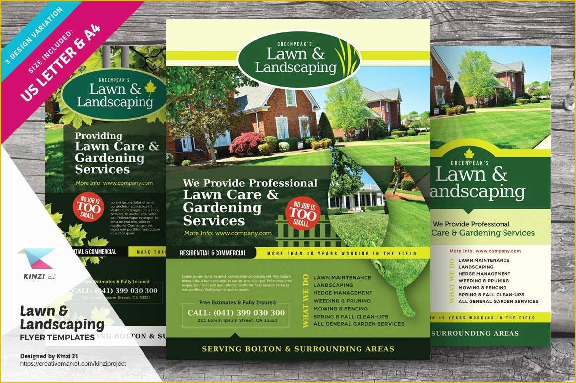 Free Landscaping Flyer Templates Of Lawn &amp; Landscaping Flyer Templates Flyer Templates