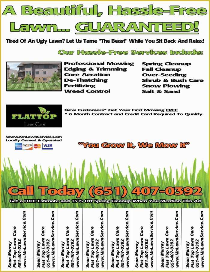 Free Landscaping Flyer Templates Of Lawn Care Flyer