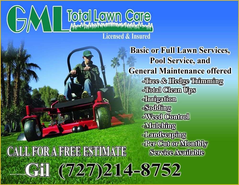 Free Landscaping Flyer Templates Of Lawn Care Gml total Lawn Care Flyer