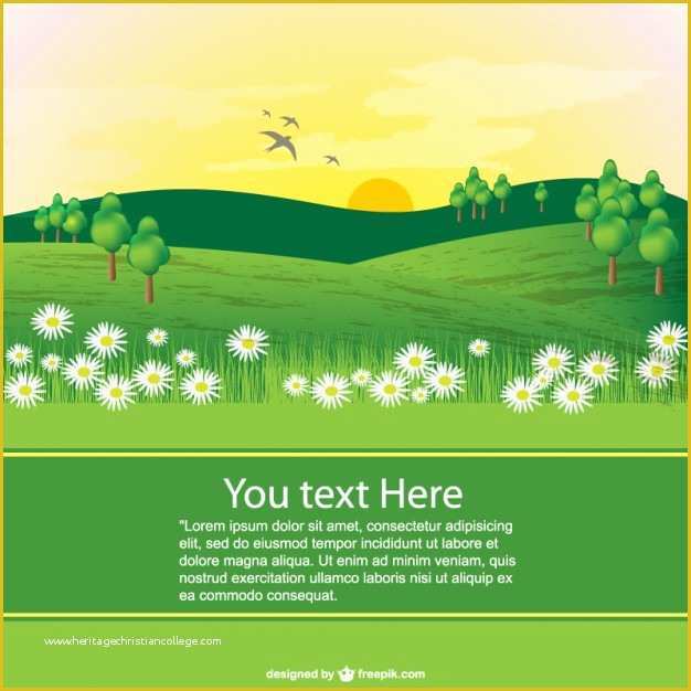 Free Landscaping Flyer Templates Of Spring Landscape Template Vector