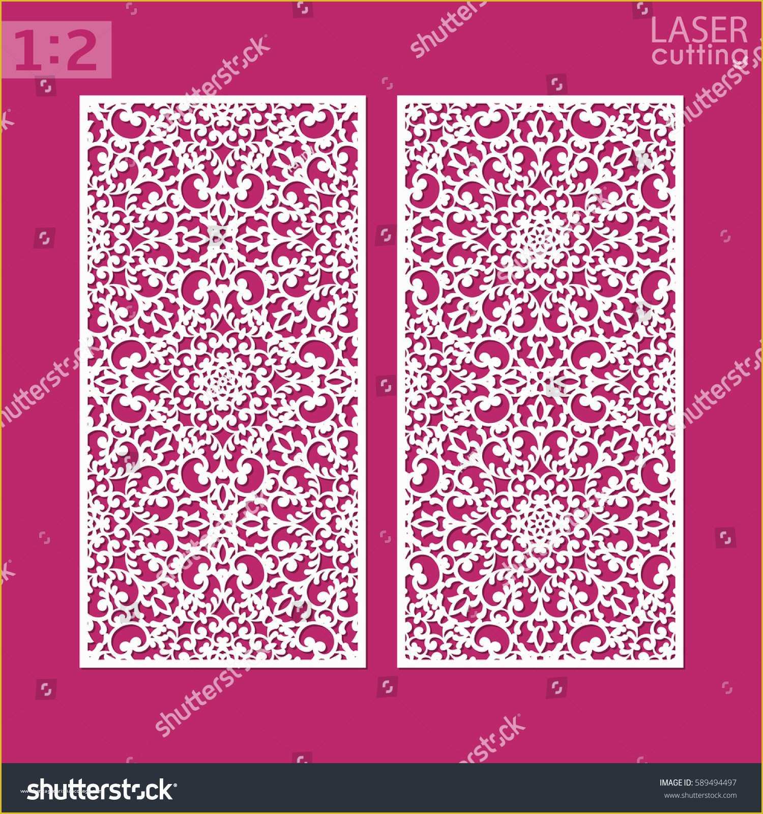 Free Laser Engraving Templates Of Laser Cut ornamental Panel Pattern May Stock Vector