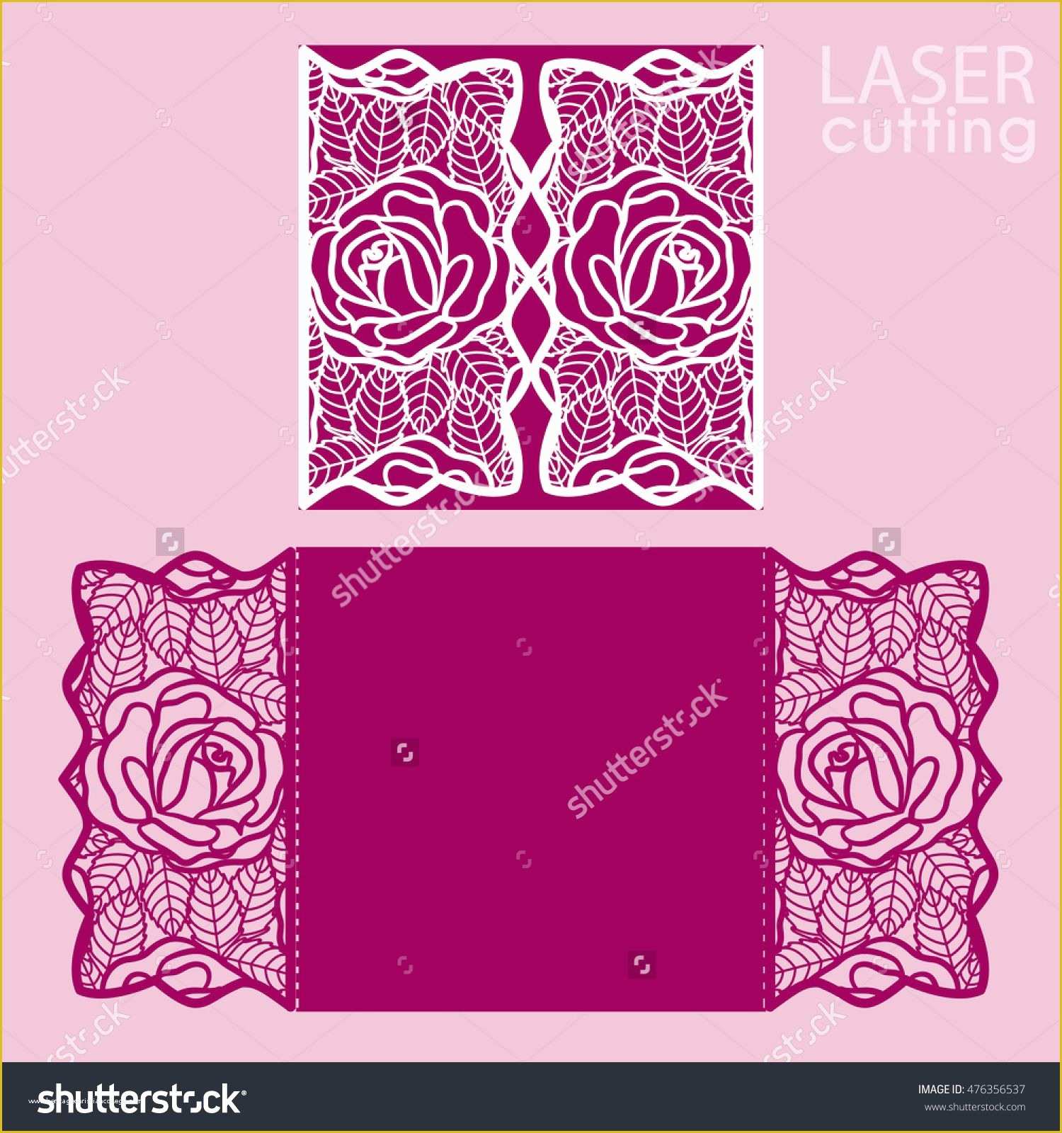 Free Laser Engraving Templates Of Laser Cut Wedding Invitation Card Template Vector Cut