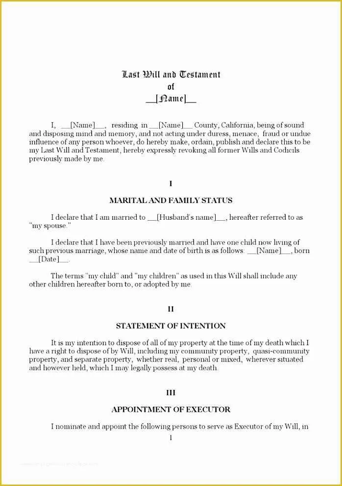 Free Last Will and Testament Template Microsoft Word Of 12 Last Will and Testament Template Word Gytip