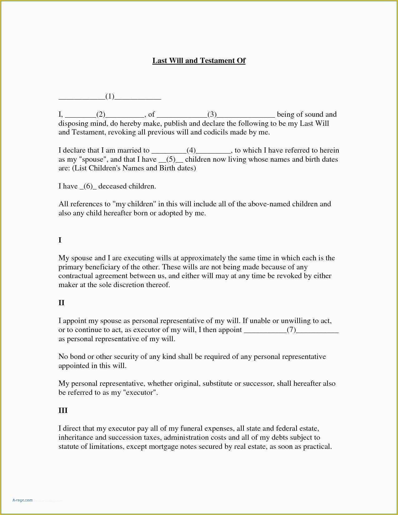 Free Last Will and Testament Template Microsoft Word Of Elegant Last Will and Testament Template Microsoft Word