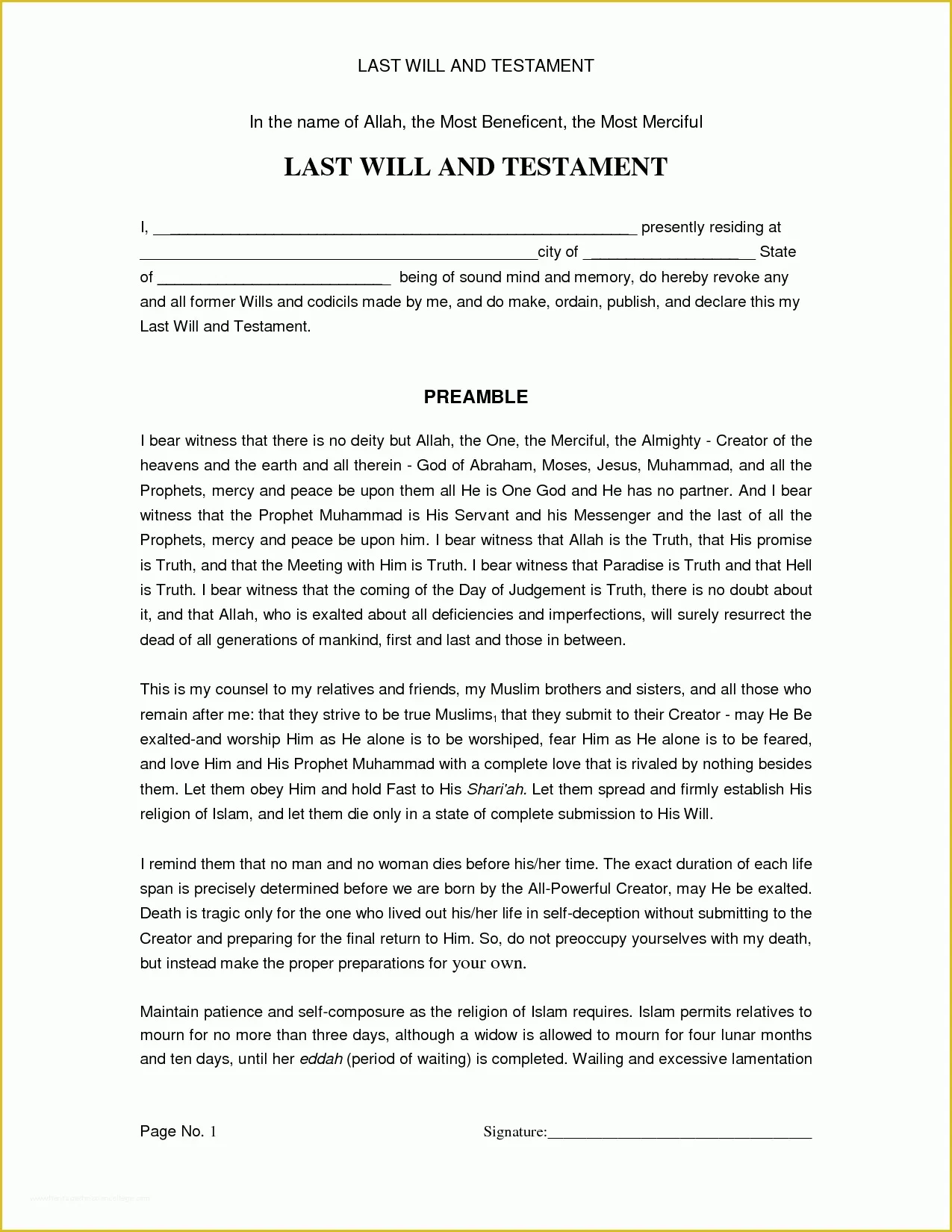 Free Last Will and Testament Template Microsoft Word Of Last Will and Testament Template