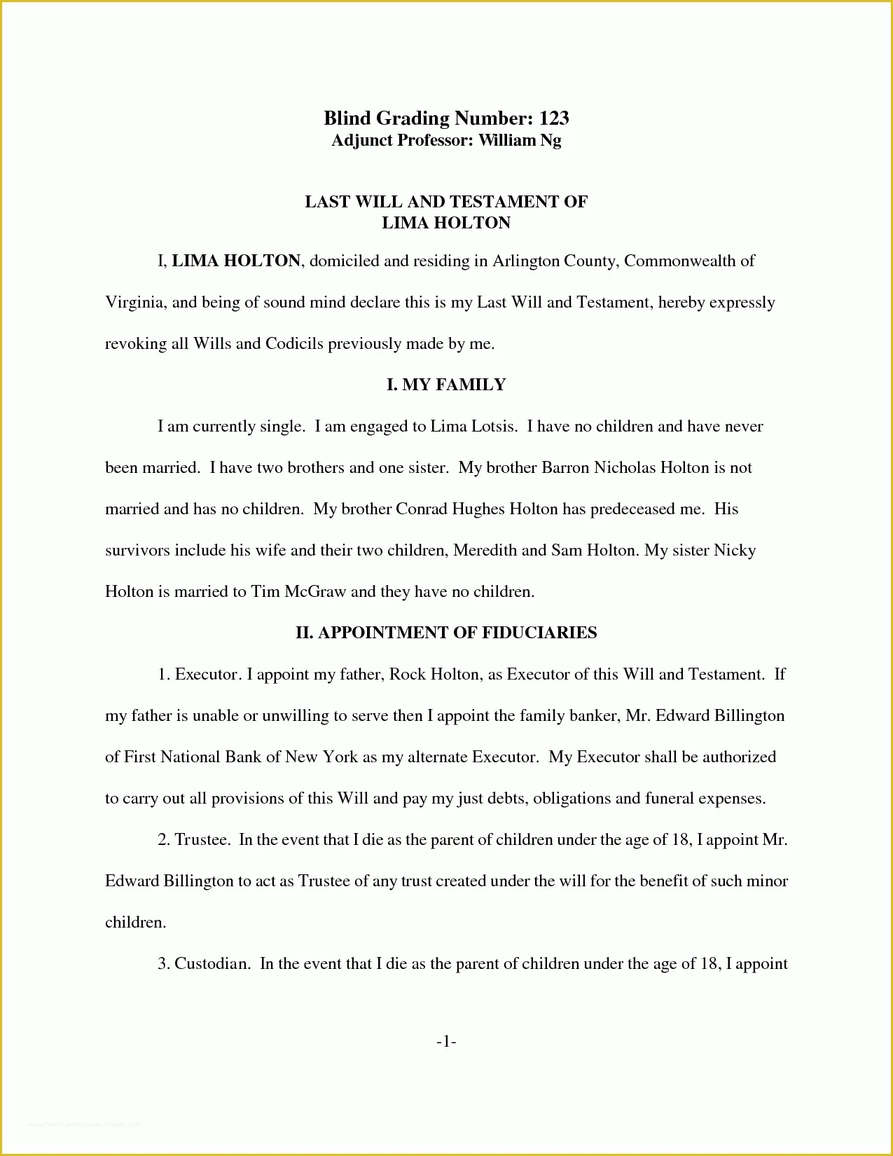 Free Last Will and Testament Template Microsoft Word Of Last Will and Testament Template