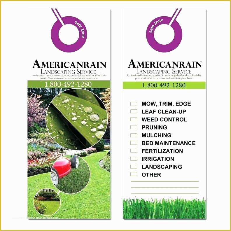 Free Lawn Care Templates Of Lawn Care Door Hangers Template Lawn Care Door Hanger