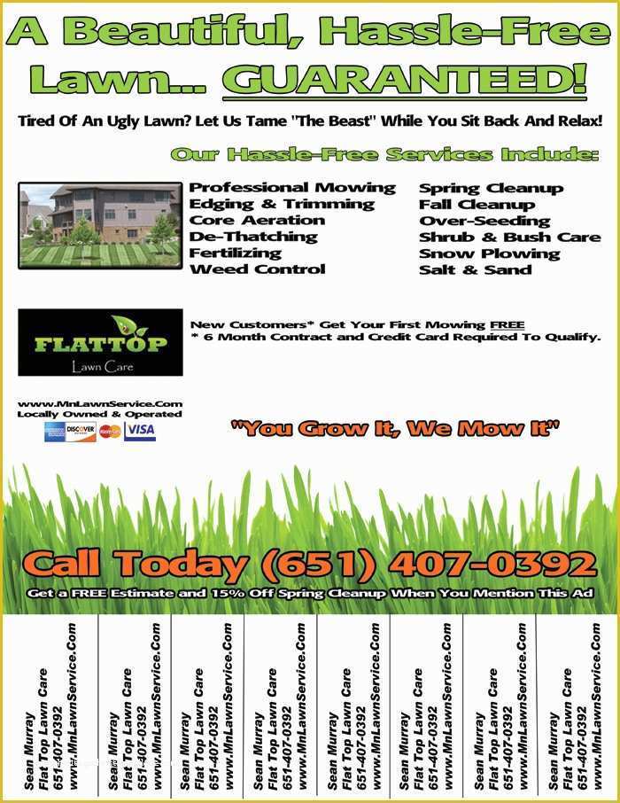 Free Lawn Care Templates Of Lawn Care Flyer