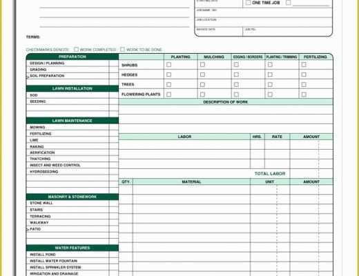 Free Lawn Care Templates Of Lawn Care Invoice Template