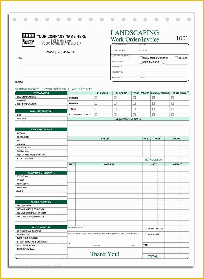 Free Lawn Care Templates Of Lawn Care Invoice Template