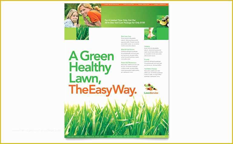 Free Lawn Care Templates Of Lawn Maintenance Flyer Template Word & Publisher