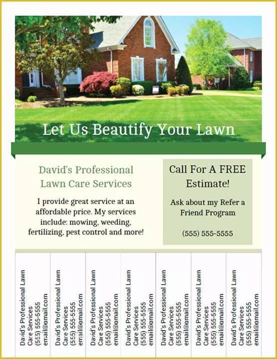 Free Lawn Care Templates Of Printable Lawn Care Business Flyer Templates