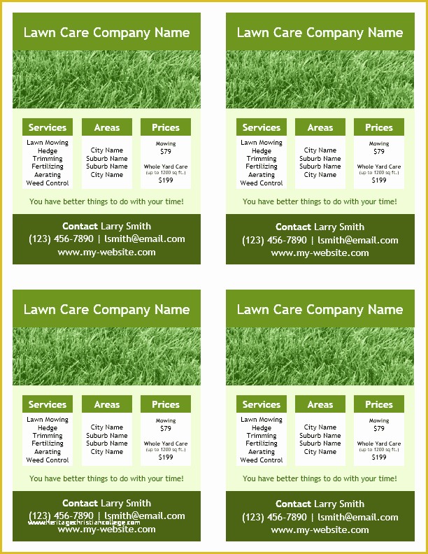 Free Lawn Mowing Service Flyer Template Of Lawn Care Flyer Template for Word