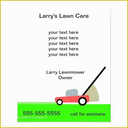 Free Lawn Mowing Service Flyer Template Of Lawn Care Services Flyer