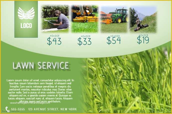 Free Lawn Mowing Service Flyer Template Of Lawn Service Flyer Template Landscape Green