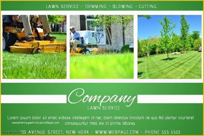 Free Lawn Mowing Service Flyer Template Of Lawn Service Green Landscape Flyer Template