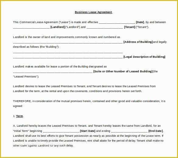 Free Lease Agreement Template Word Of 11 Lease Templates Word 2010 format Free Download