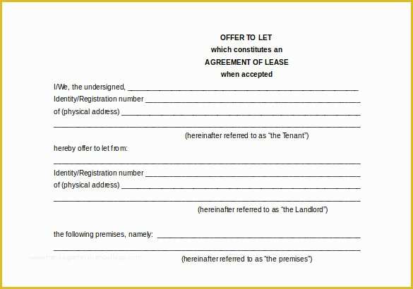 Free Lease Agreement Template Word Of 21 Word Rental Agreement Templates Free Download