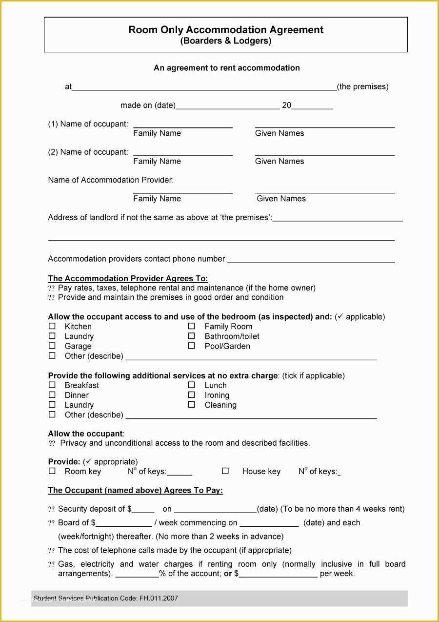 Free Lease Agreement Template Word Of 40 Free Roommate Agreement Templates &amp; forms Word Pdf