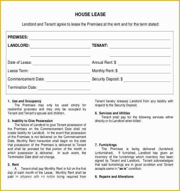 Free Lease Agreement Template Word Of Rental Agreement Template – 21 Free Word Pdf Documents