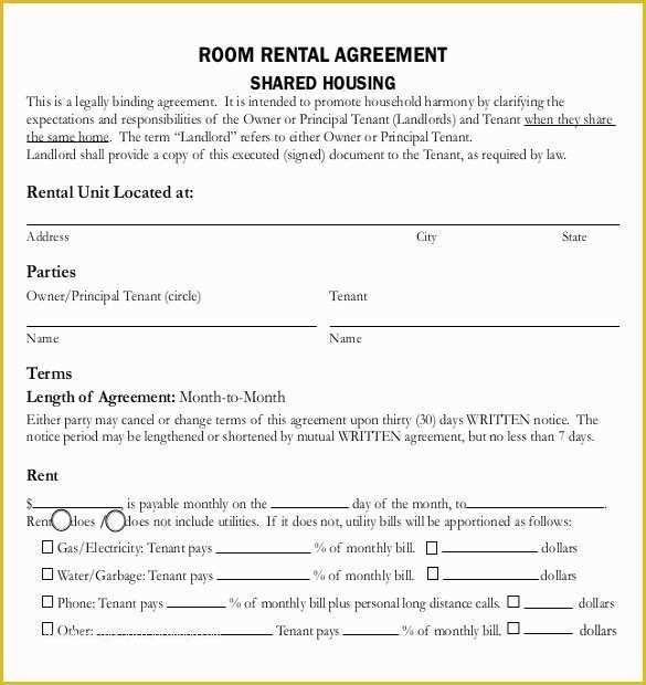 Free Lease Agreement Template Word Of Rental Agreement Templates – 15 Free Word Pdf Documents