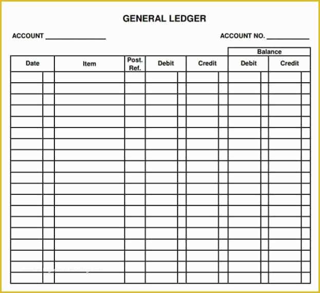 Free Ledger Template Of 12 Excel General Ledger Templates Excel Templates