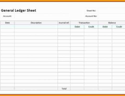 Free Ledger Template Of 13 Bank Ledger Sheet