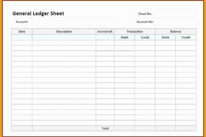 Free Ledger Template Of 13 Bank Ledger Sheet